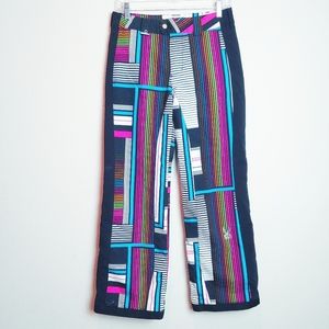 Spyder Girls Bright Striped Ski/Snow Pants